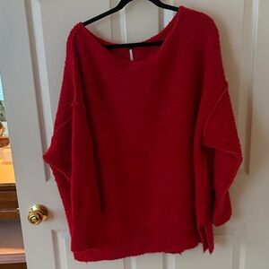 Free People Cozy Red Women's Sweater